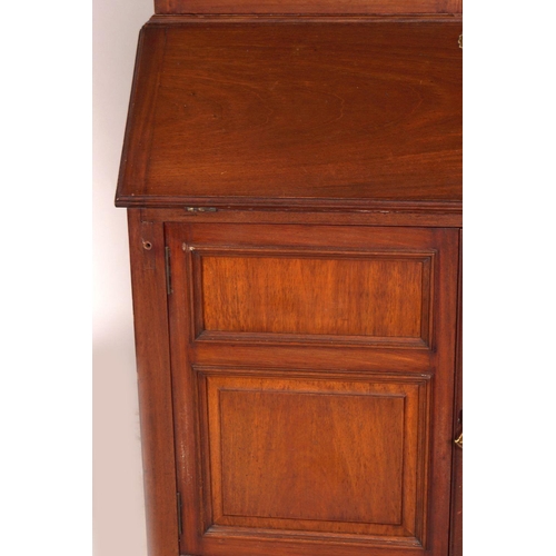 382 - EDWARDIAN MAHOGANY BUREAU BOOKCASE