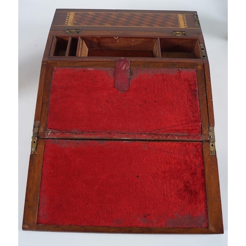 390 - 19TH-CENTURY KILLARNEY MARQUETRY WRITING SLOPE