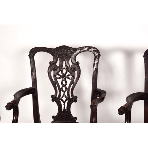 406 - PAIR DUBLIN CHIPPENDALE CHAIRS