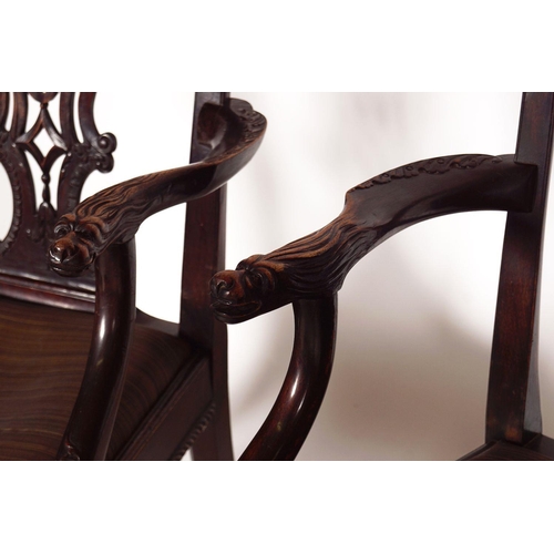 406 - PAIR DUBLIN CHIPPENDALE CHAIRS