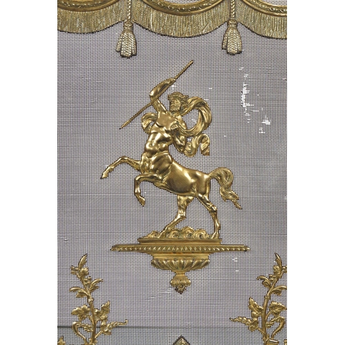 434 - 19TH-CENTURY FRENCH BRASS FIRE SCREEN