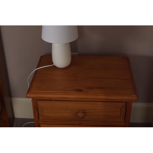 502 - PINE 3-DRAWER BEDSIDE CHEST