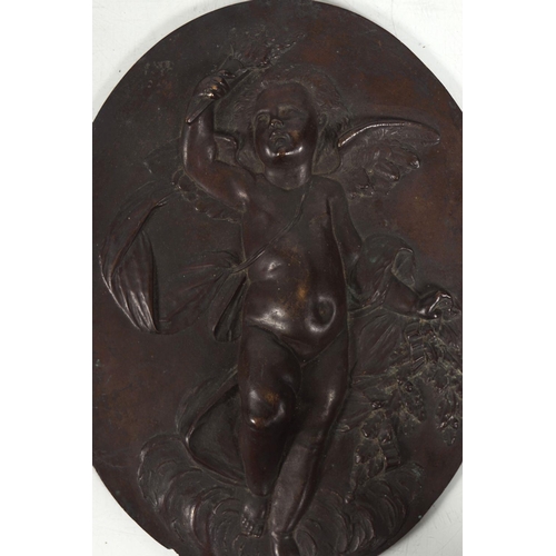 521 - 19TH-CENTURY BRONZE PLAQUE