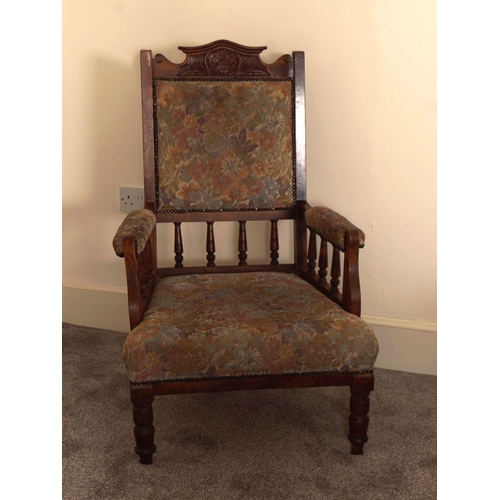 526 - PAIR VICTORIAN ARMCHAIRS