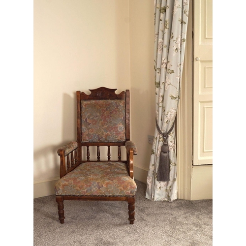 526 - PAIR VICTORIAN ARMCHAIRS