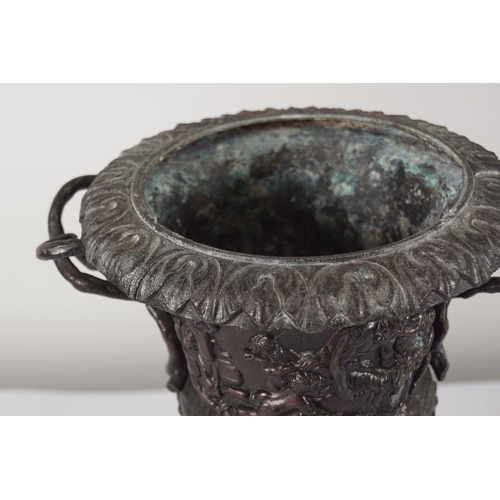 528 - 19TH-CENTURY BRONZED CAMPANA VASE