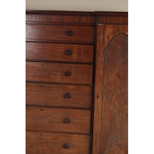 532 - REGENCY MAHOGANY WARDROBE