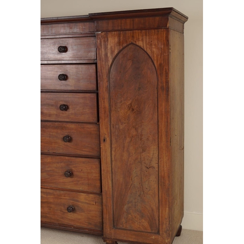 532 - REGENCY MAHOGANY WARDROBE