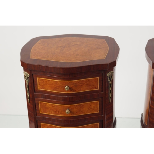 549 - PAIR OF WALNUT AND ORMOLU MOUNTED CHESTS