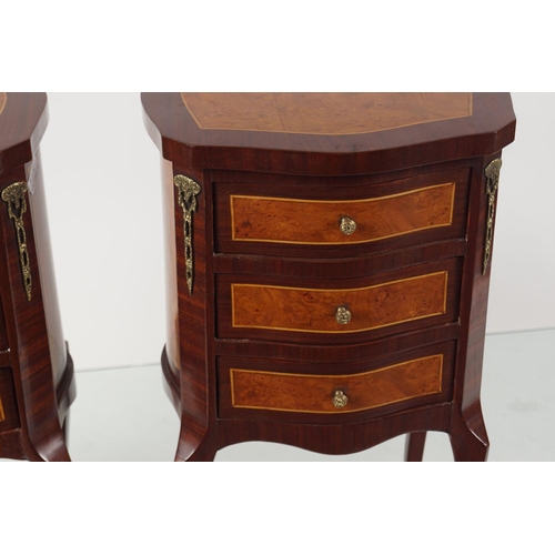 549 - PAIR OF WALNUT AND ORMOLU MOUNTED CHESTS