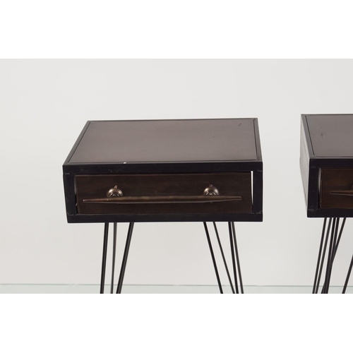 566 - PAIR OF 20TH-CENTURY INDUSTRIAL STYLE TABLES