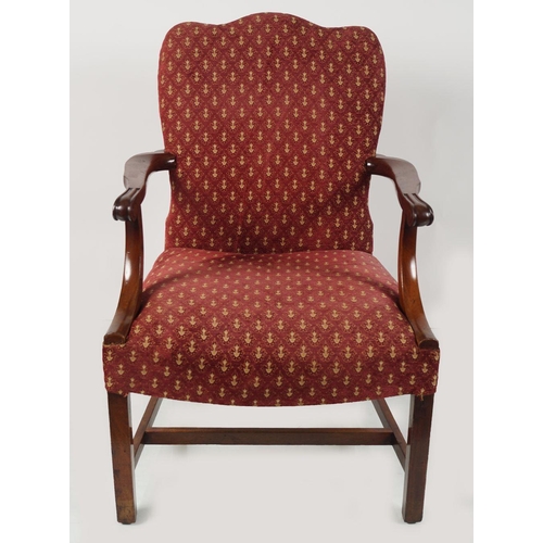 574 - GEORGE III PERIOD MAHOGANY GAINSBOROUGH CHAIR