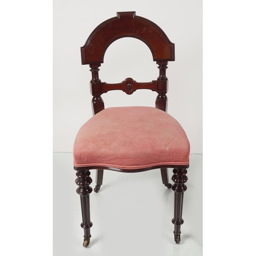 587 - PAIR OF WILLIAM IV MAHOGANY HALL CHAIRS