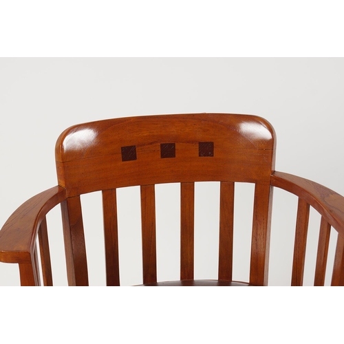 589 - ARTS AND CRAFTS STYLE WALNUT DESK CHAIR