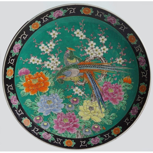 6 - LARGE CHINESE POLYCHROME CHARGER