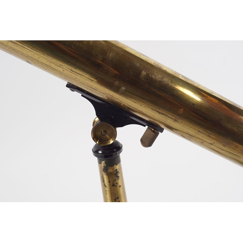 608 - 19TH-CENTURY BRASS LIBRARY TELESCOPE