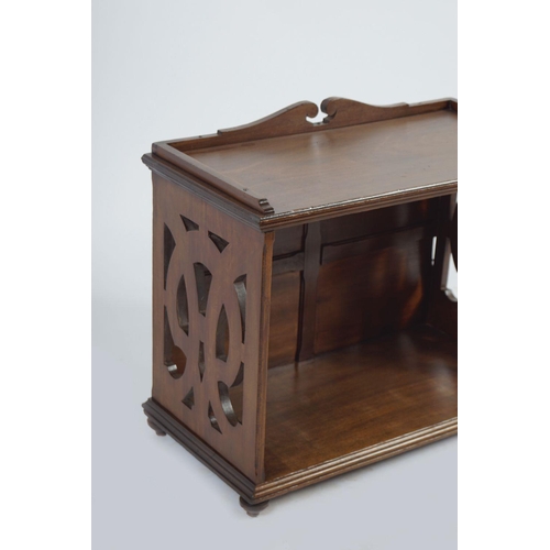 612 - PAIR OF EDWARDIAN WALNUT BOOKSHELVES