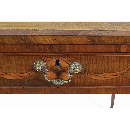 614 - GEORGE III PERIOD SHERATON CYLINDER WRITING DESK