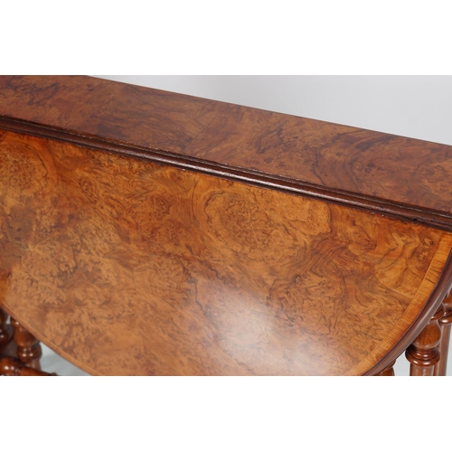 622 - 19TH-CENTURY BURR WALNUT YACHT TABLE