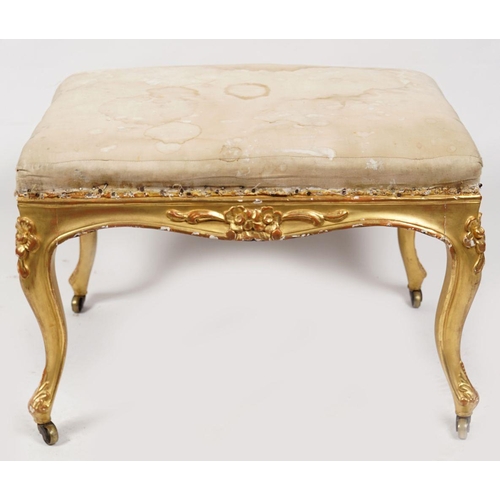 624 - 19TH-CENTURY LOUIS XV GILT STOOL