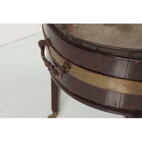 626 - GEORGE III BRASS BOUND LOG BARREL