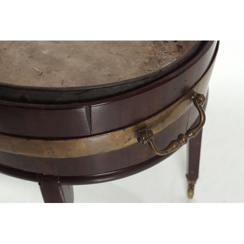 626 - GEORGE III BRASS BOUND LOG BARREL