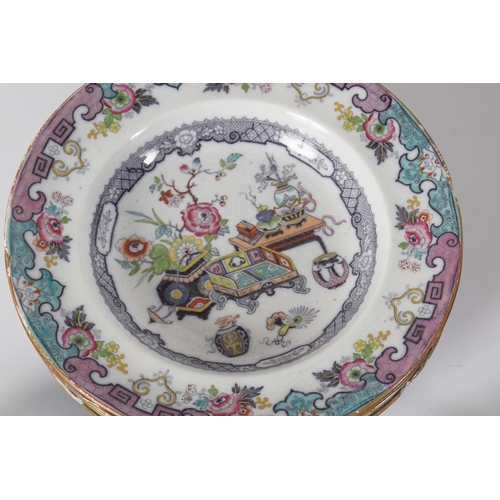 629 - 7 19TH-CENTURY IRONSTONE PLATES