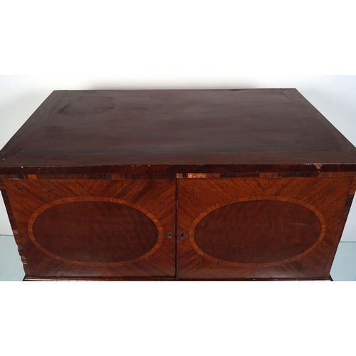 638 - GEORGIAN SATINWOOD INLAID CABINET