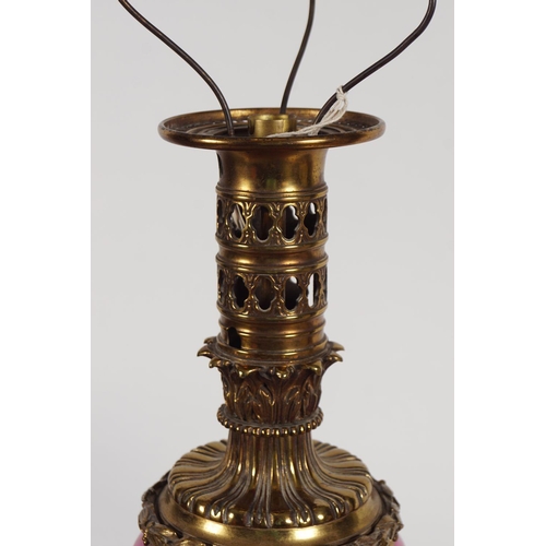 639 - 19TH-CENTURY ORMOLU MOUNTED TABLE LAMP