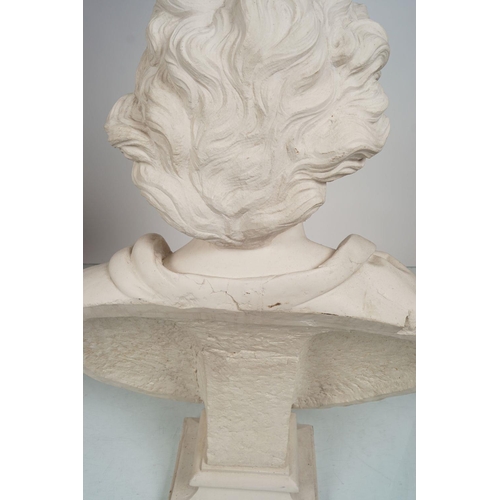 643 - LARGE PLASTER BUST OF APOLLO