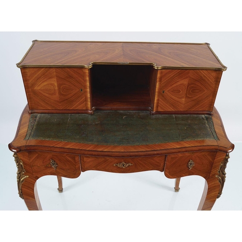 650 - LATE 19TH-CENTURY BRASS MOUNTED KINGWOOD DESK