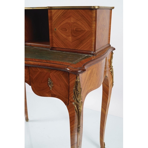 650 - LATE 19TH-CENTURY BRASS MOUNTED KINGWOOD DESK