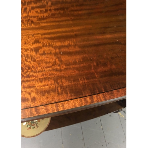 73 - EDWARDIAN MAHOGANY & INLAID TWO-TIER SIDE TABLE