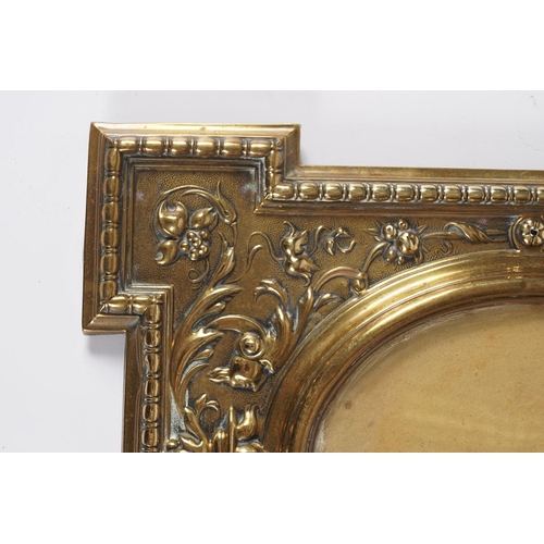 102 - 19TH-CENTURY BRASS FRAMED MIRROR