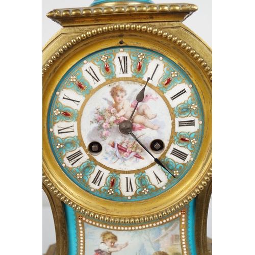 106 - 19TH-CENTURY SÈVRES AND ORMOLU CLOCK