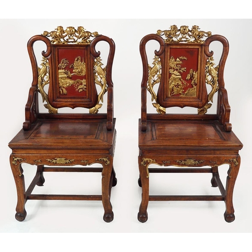 111 - PAIR CHINESE QING CEREMONIAL CHAIRS