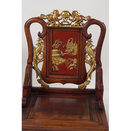 111 - PAIR CHINESE QING CEREMONIAL CHAIRS