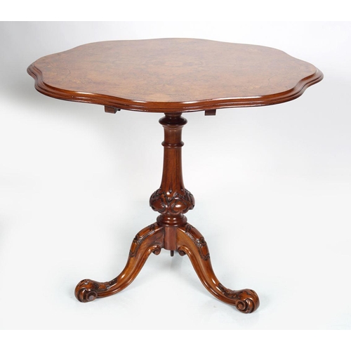 1277 - VICTORIAN WALNUT & MARQUETRY CENTRE TABLE