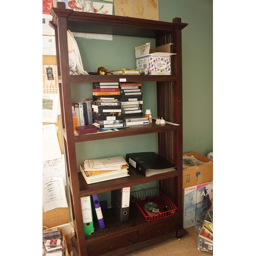 1281 - MODERN HARDWOOD OPEN BOOKCASE