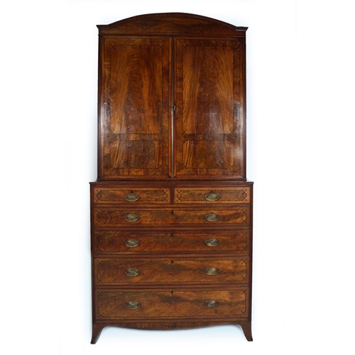 1285 - REGENCY MAHOGANY BLANKET CHEST