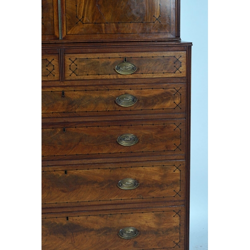 1285 - REGENCY MAHOGANY BLANKET CHEST