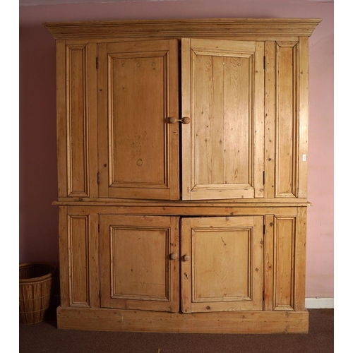 1289 - LARGE 19TH-CENTURY PINE CUPBOARD