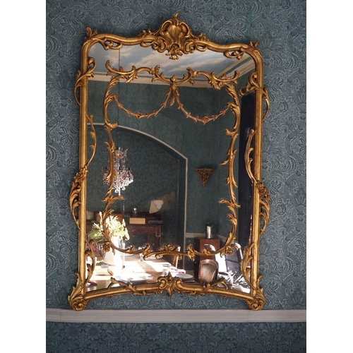 13 - 19TH-CENTURY CARVED GILTWOOD MIRROR