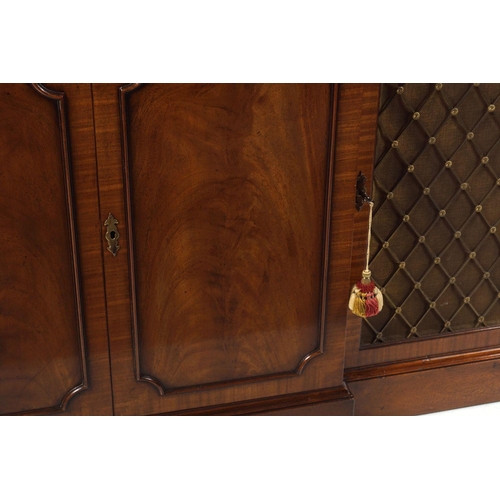 136 - REGENCY STYLE MAHOGANY BREAKFRONT BOOKCASE