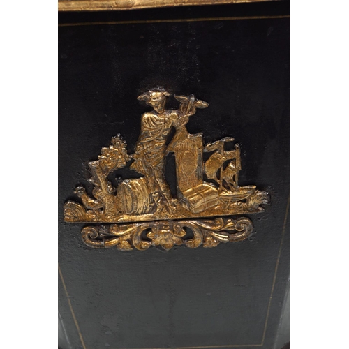 1371 - 19TH-CENTURY FRENCH TOLEWARE LOG BOX