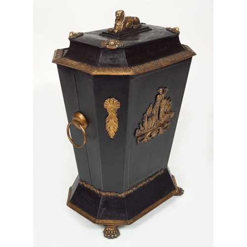 1371 - 19TH-CENTURY FRENCH TOLEWARE LOG BOX