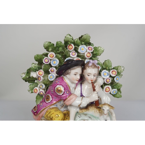 1376 - 19TH-CENTURY CHELSEA PORCELAIN GROUP