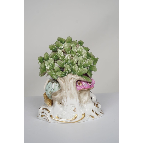 1376 - 19TH-CENTURY CHELSEA PORCELAIN GROUP