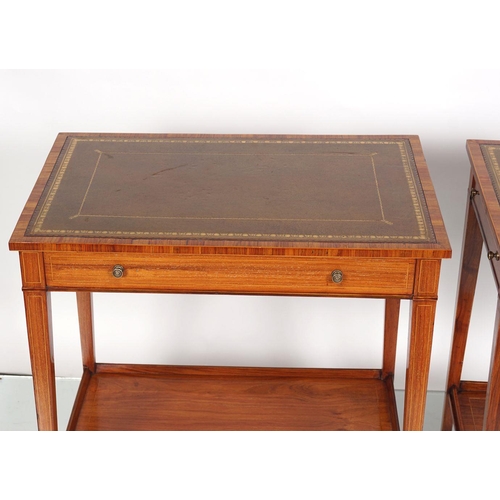 139 - PAIR OF GEORGE III SATINWOOD LIBRARY TABLES