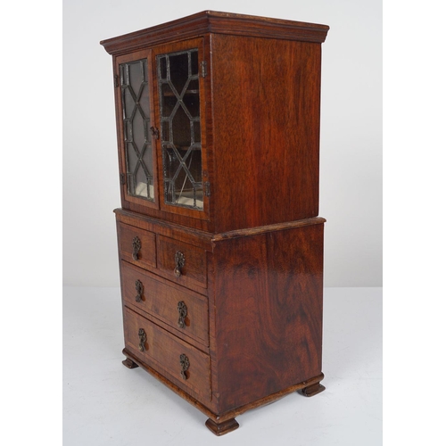 142 - MINIATURE WALNUT JOURNEYMAN'S CABINET